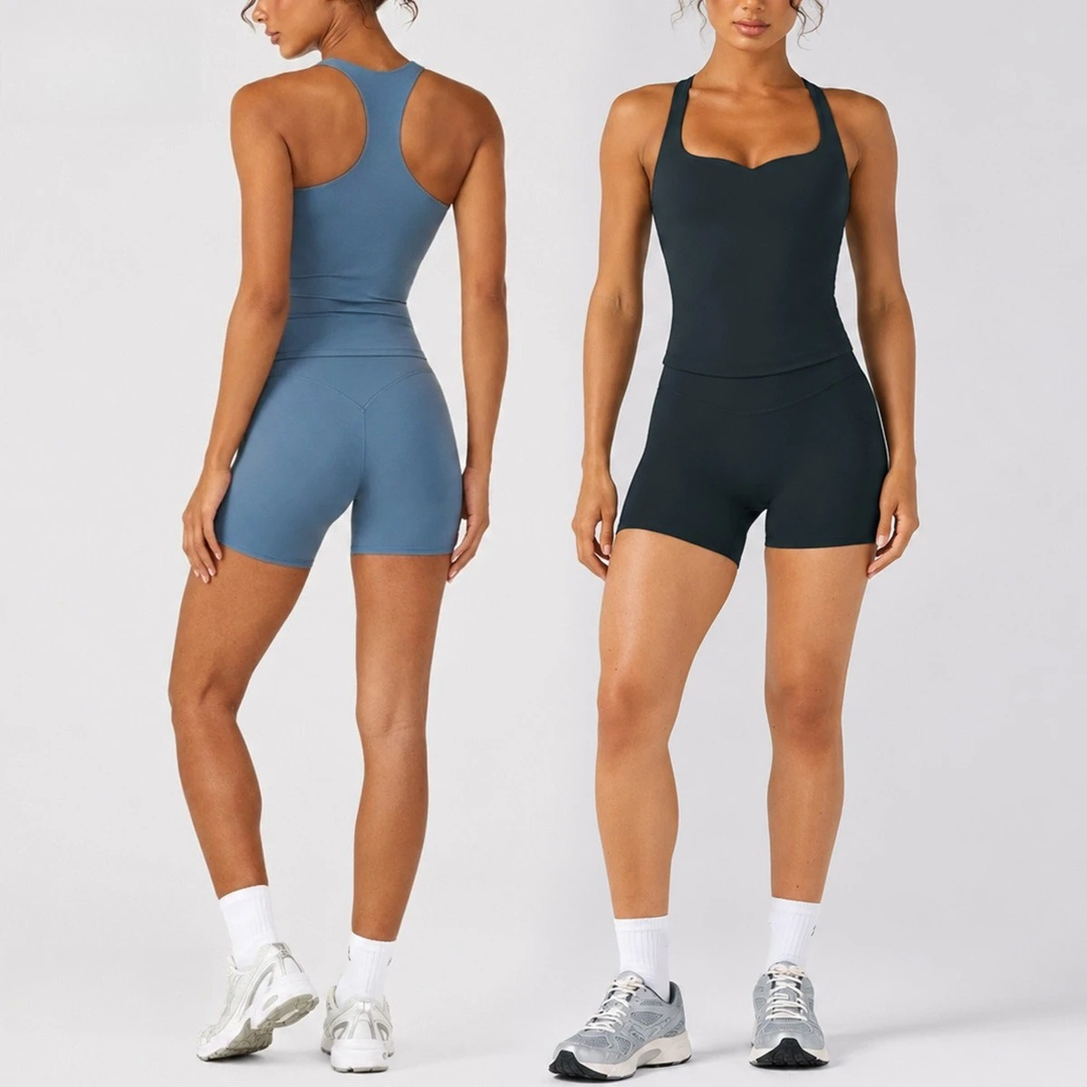 Pilates Yoga Outfit - C-B Women 2Pcs Yoga Set Racerback