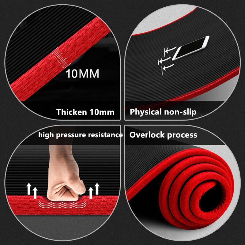 10mm Non-Slip Yoga Mat 183cm*6 - Pilates Yoga Matte review and price