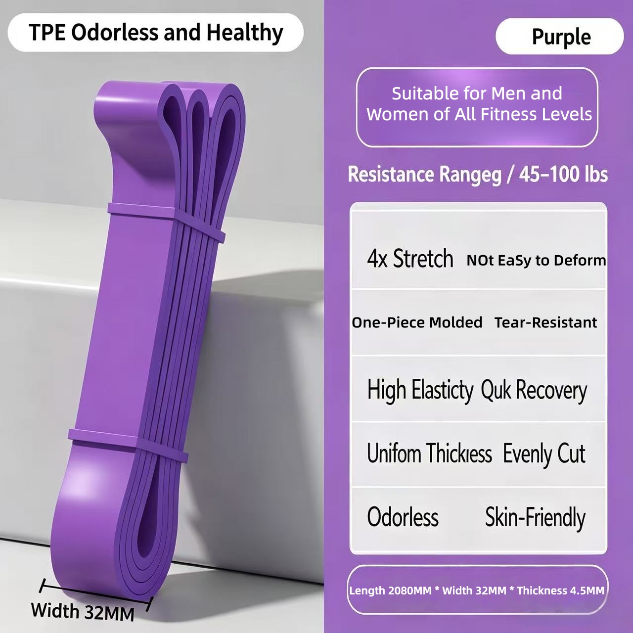 TPE Resistance Bands 6 Levels  - Pilates Yoga Difference review and price