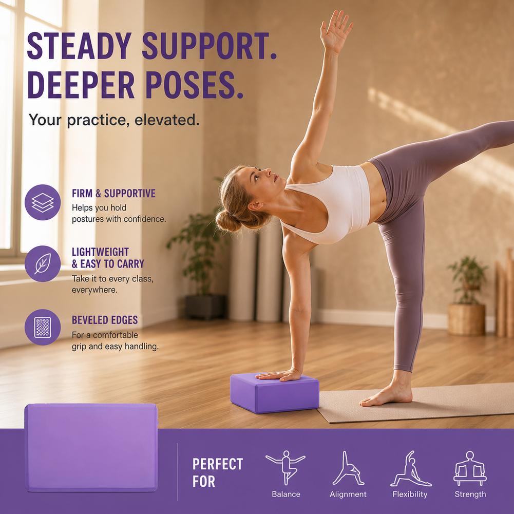 Dance Yoga Blocks Gym Foam Bri - Pilates Yoga Block Exercises review and price