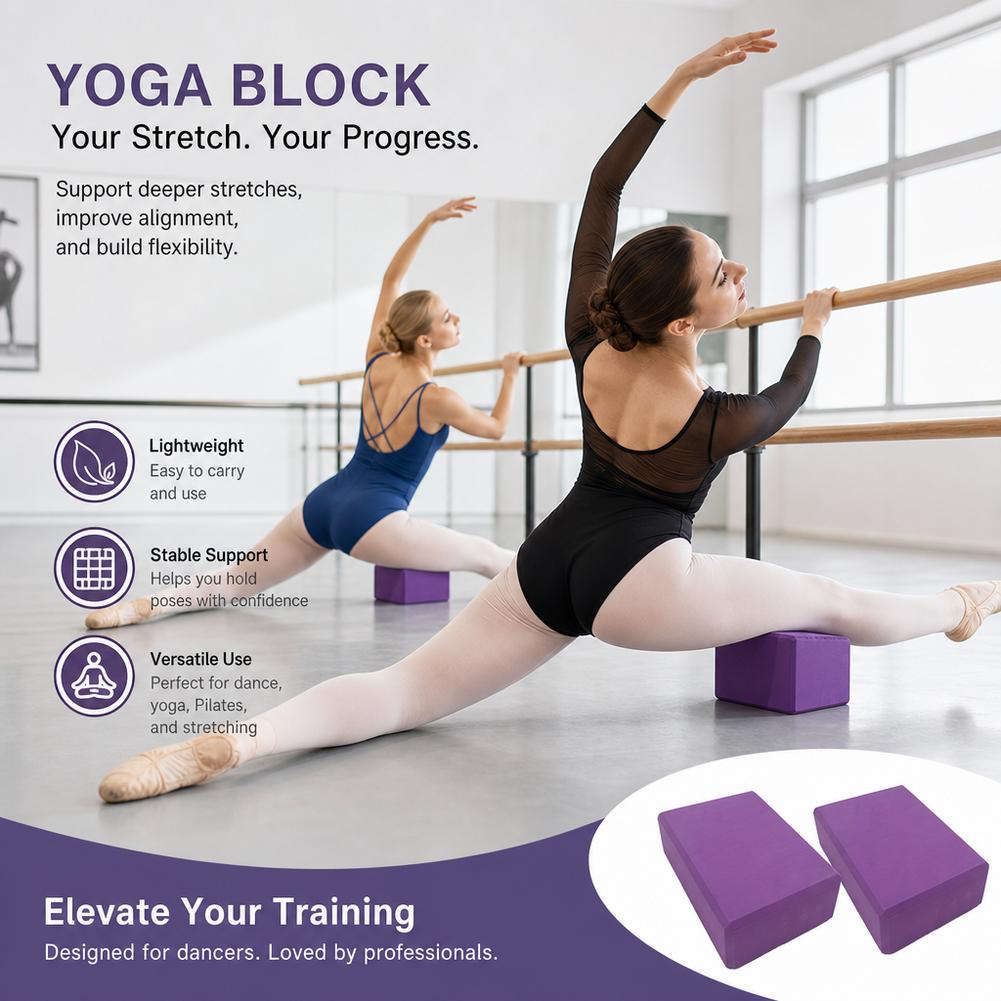 Dance Yoga Blocks Gym Foam Bri - Pilates Yoga Block Exercises review and price