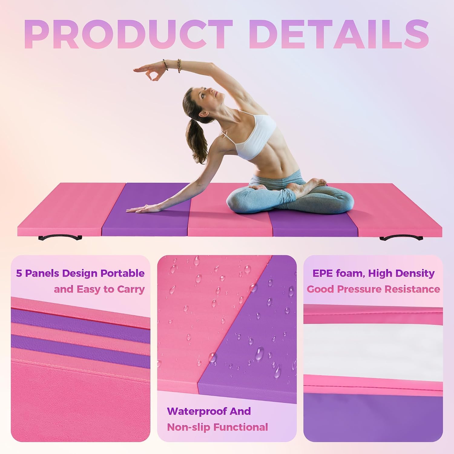 Foldable Yoga Mat Gymnastics M - Pilates Yoga Matte review and price