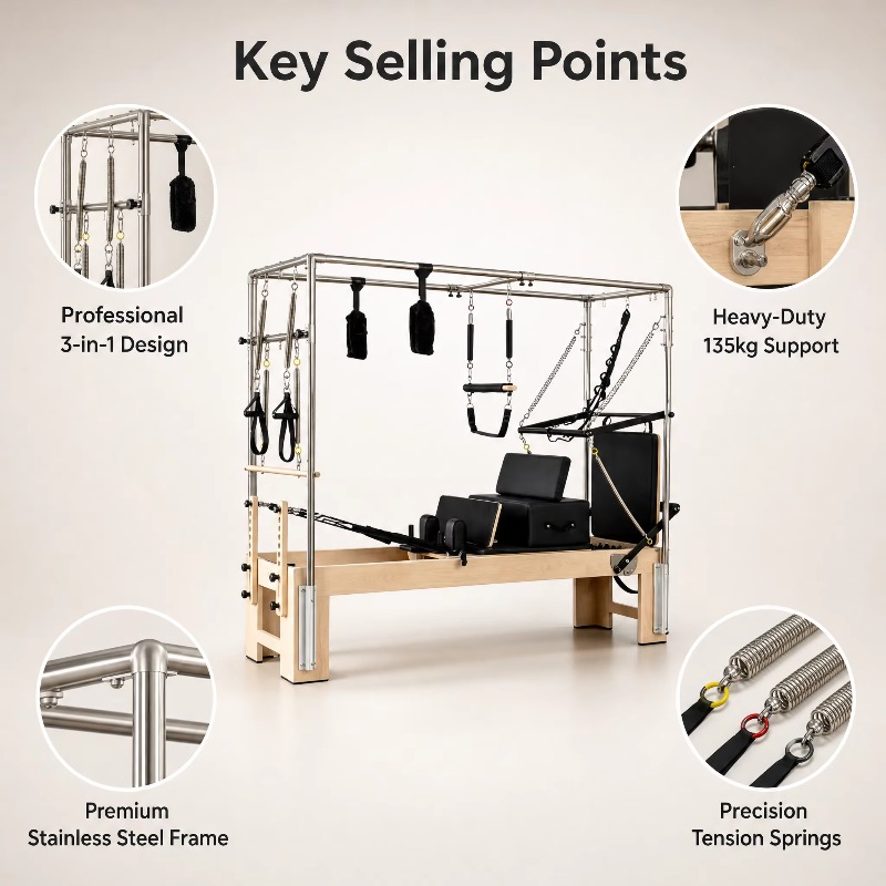 YTYIN Commercial 3 In 1 Reform - Pilates Yoga Machine review and price