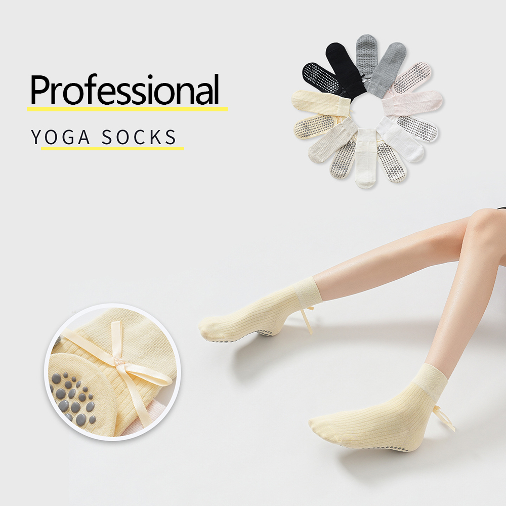 Cute Bowknot Yoga Socks Girls  - Pilates & Yoga With Harna review and price